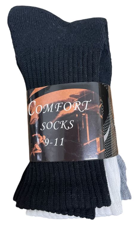 C109 
3PK COMFORT SOCKS CREW COMBO 9-11
UPC 812462030996
C209 
3PK COMFORT SOCKS CREW COMBO 10-13
UPC 812462030927
80 CS PACK