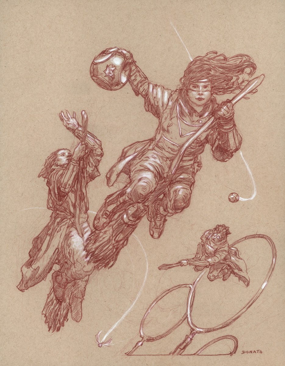 Ginny Weasley
14" x 11" Watercolor Pencil and Chalk on Toned Paper  2018