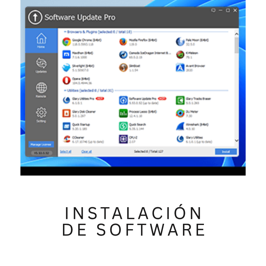una pantala de windows con el control panel abierto