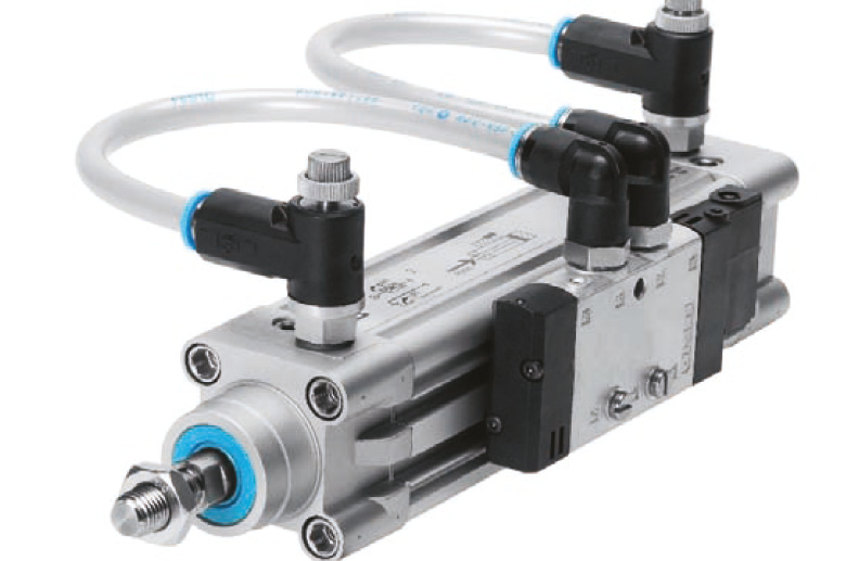 Ensamble neumático de cilindro con válvula