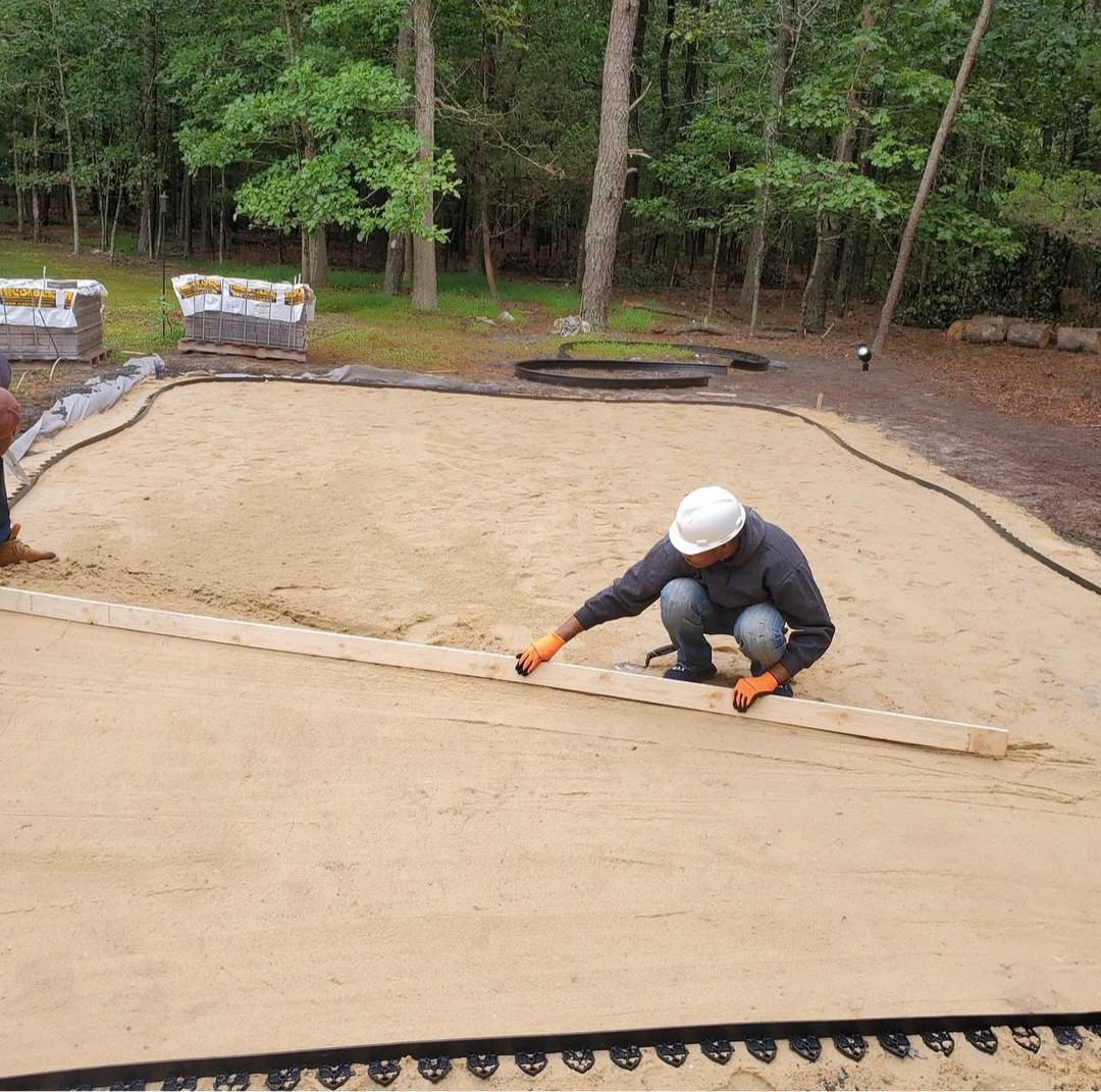 Man working with wood