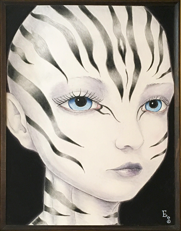 Zebra Girl, 2018
Pastel on Paper
12 in × 16 in