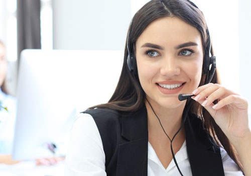 Businesspeople in a Call Center Office