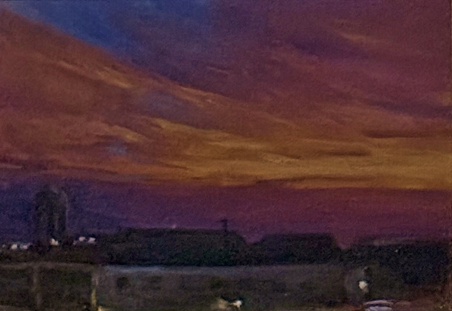 Diaz, Ocean City Sunset, 5" x 7" Oil