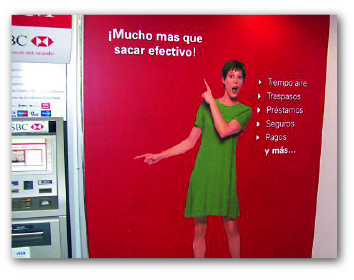Rotulación de promocionales en cajeros automáticos.