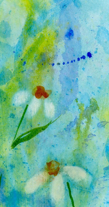 Daisy Mae, Watercolor, 4x6", Matted & Framed