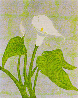 Wdc-003 CALLA 11x 9  6-Color Reduction Woodcut 1989