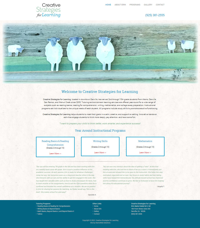 Creative Strategies for Learning, Tutoring, Danville, CA