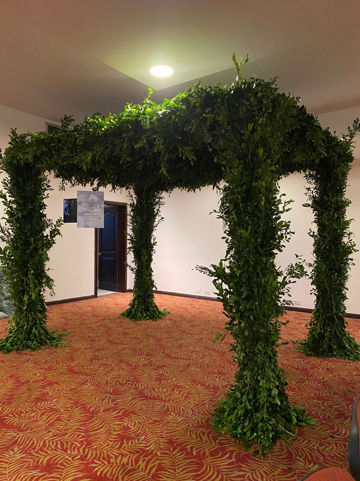 Pergola con follaje verde natural 4 columnas
Medidas : 3.20m de largo
2.20 de Alto
Alquiler $750.000