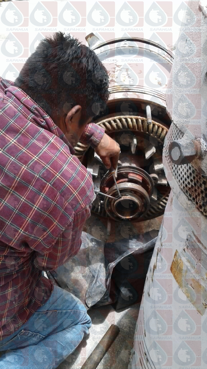 Cambio de baleros inferiores de la bomba no.5 del cárcamo en San Francisco Yosocuta    
Mes: Agosto