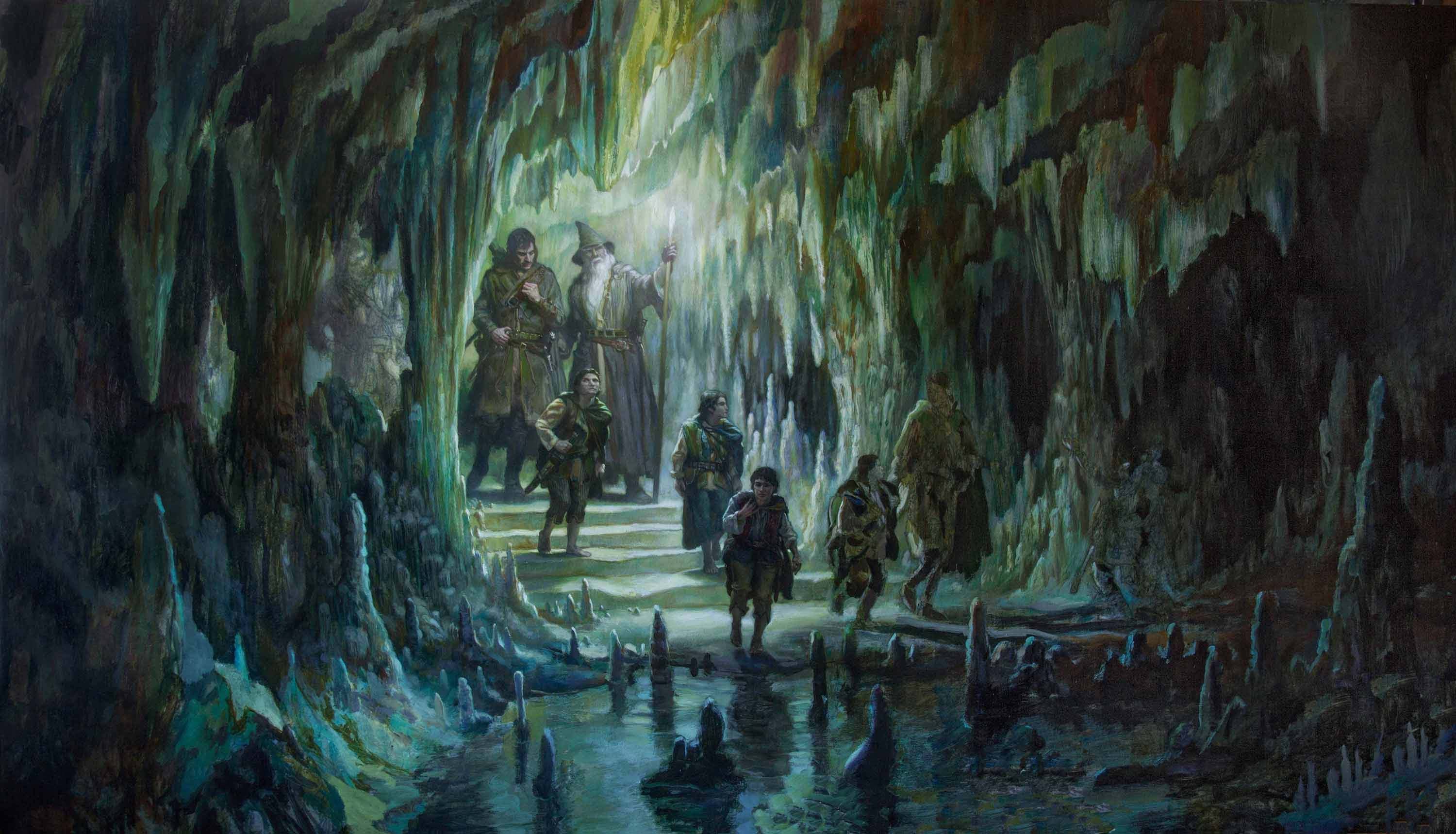 The Fellowship of the Ring in Moria
44" x 78"  Oil on Panel  2016
collection of François Mainard
