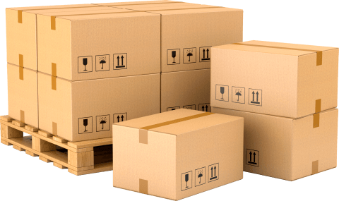 Two cardboard boxes