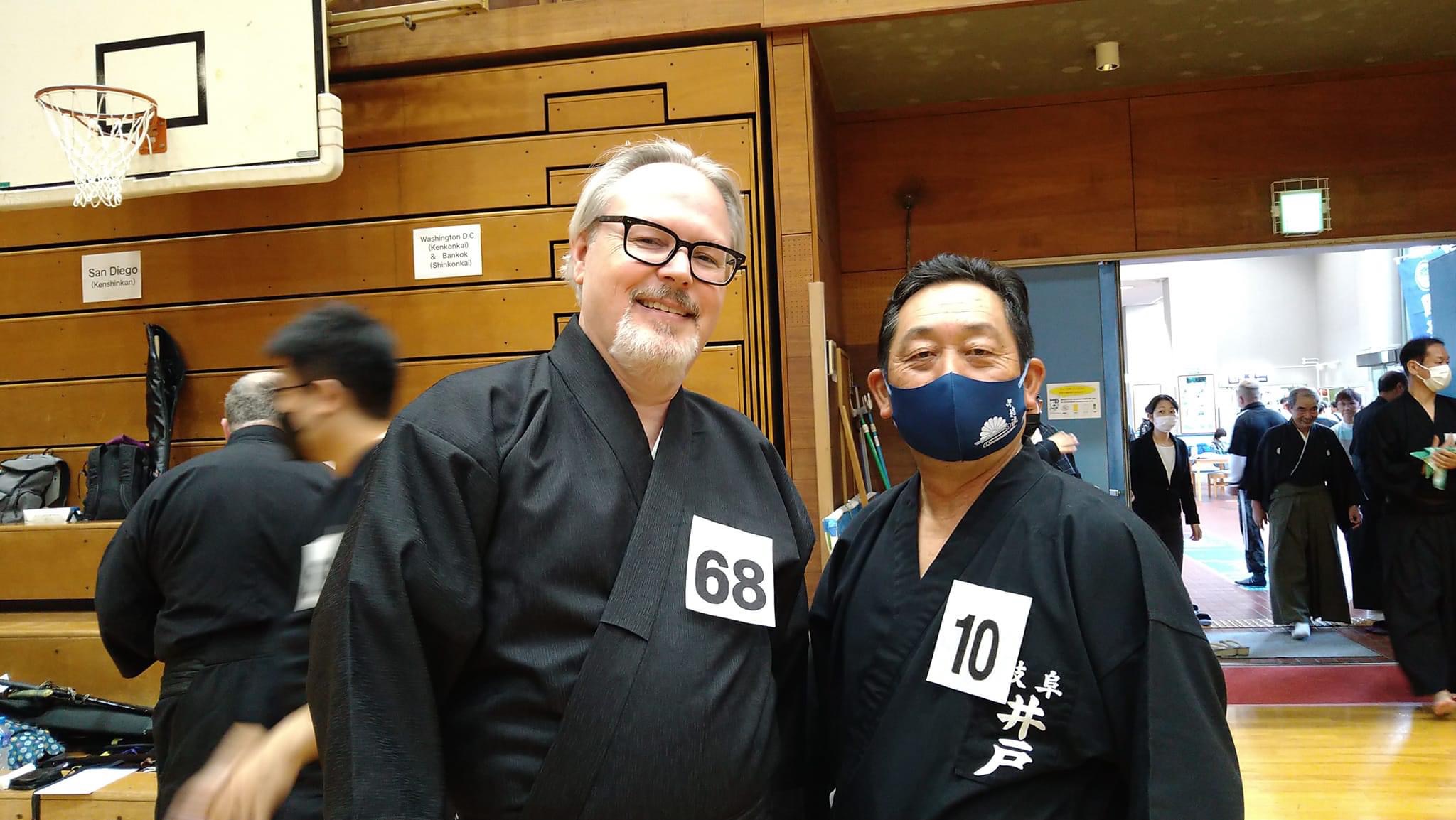 Always a pleasure to see old friend - Tex with Ido san.