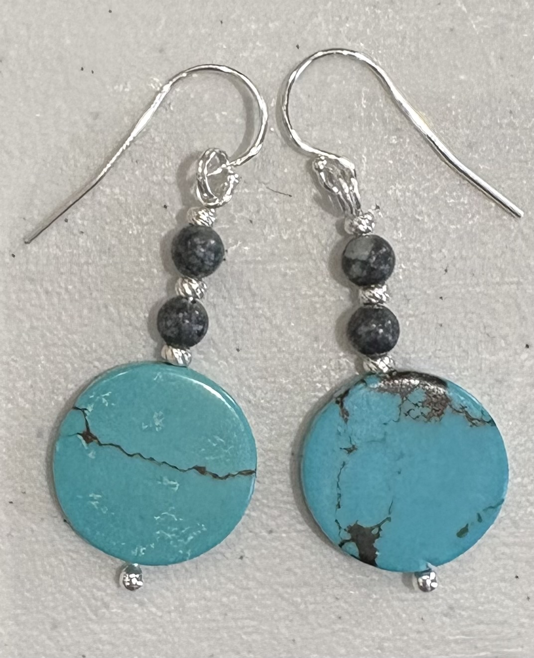 turquoise, stone, and sterling silver
