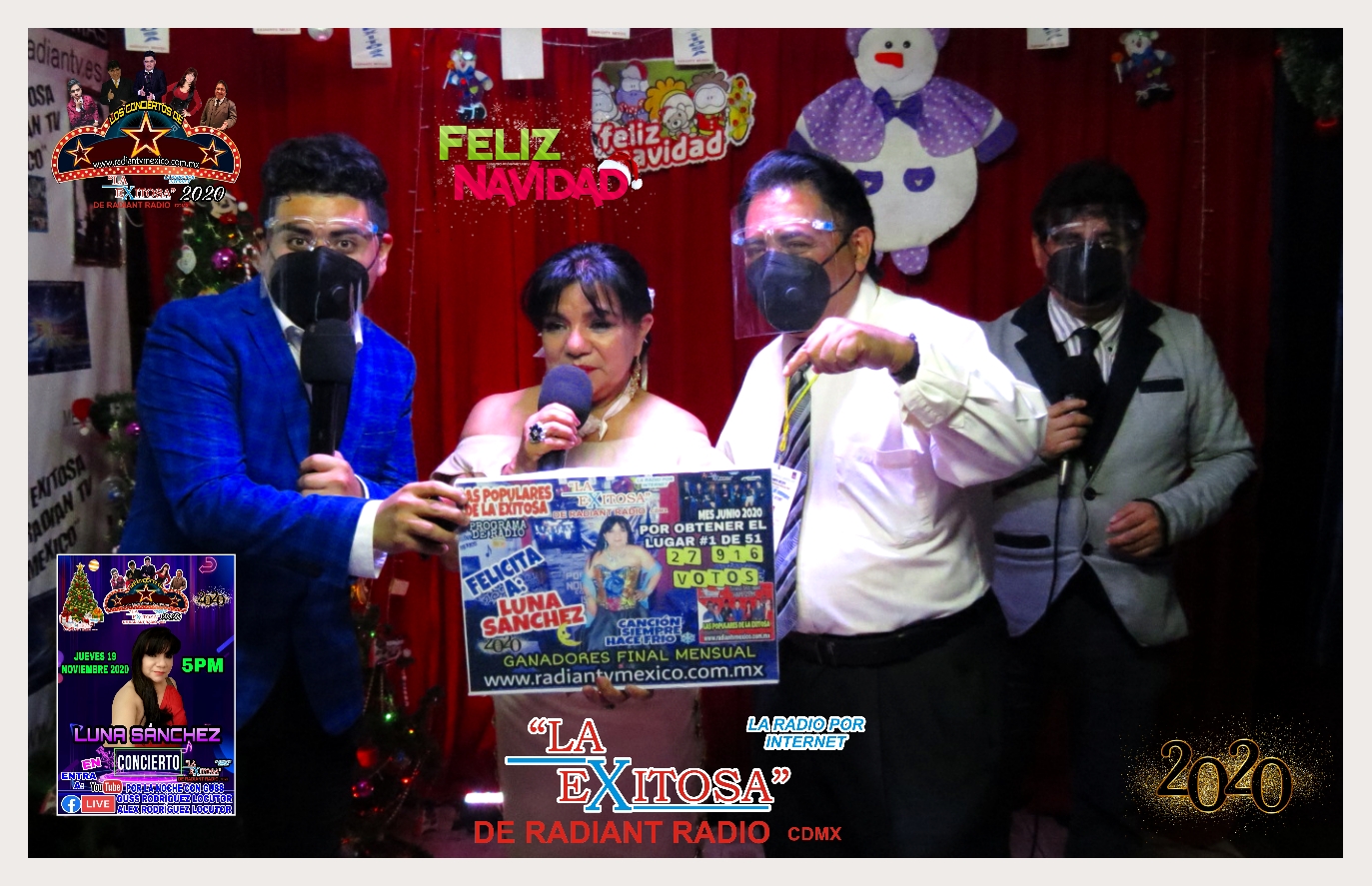 Luna Sánchez En Concierto de Fin de Año 2020 La Exitosa De Radiantv México
