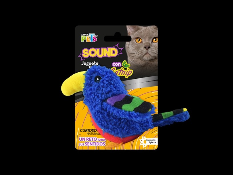 FL9612 JUGUETE LORO 
AZUL SOUND C/CATNIP
