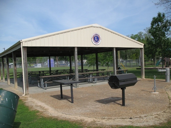 LIONS CLUB SHELTER Corner of Raymond and Dennison St., Beside Gibbs Field, Parking, Playground, Electricity, Handicap Accessible, Water fountain, Large grill, Seats 100, Restrooms behind Gibbs Field