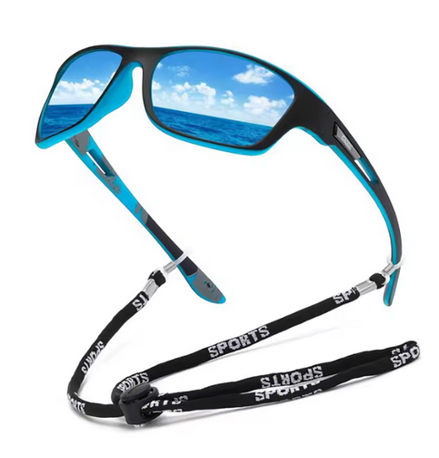 Polarisierte Sonnenbrille klassisch für Damen und Herren zum Autofahren, Radfahren, Angeln mit UV400-Filter - Blau