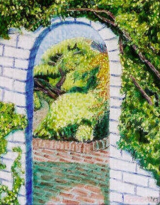 Op-007 SECRET GARDEN 20 in x 16 in Oil on Linen 1993
