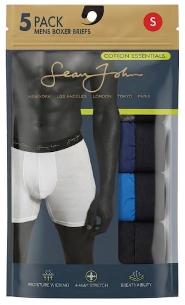 SJM8095
5PK SEAN JOHN MENS BOXER BRIEFS
UPC 636458459239
MIX SIZE 1221
24 CS/PK