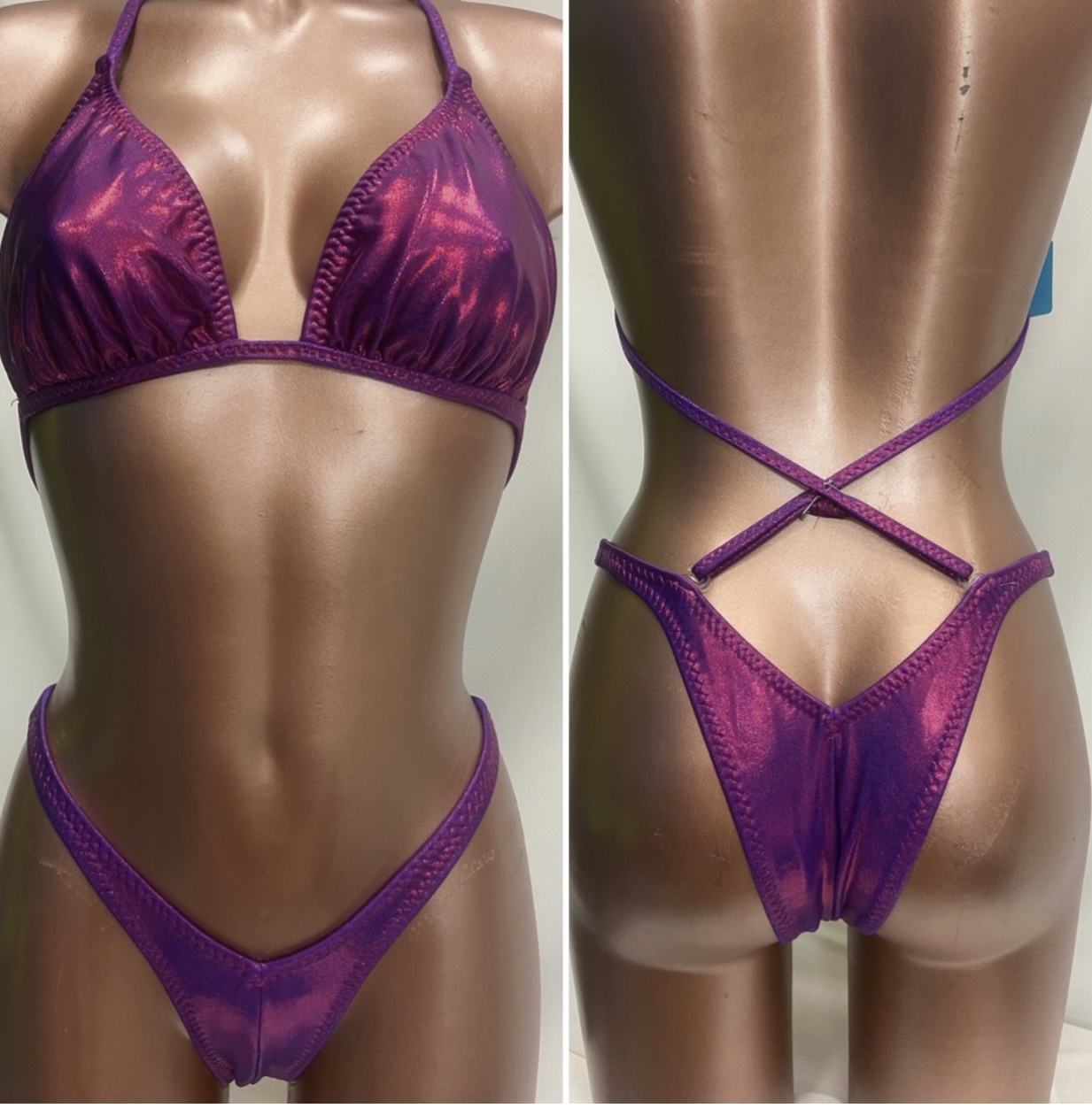 R8005 $40
C+ sliding top
xsmall front
 xxsmall back 
red frost over purple