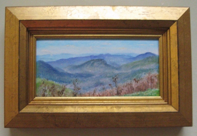 March, Pisgah Nat'l Forest, 4 x 8 Oil on Panel