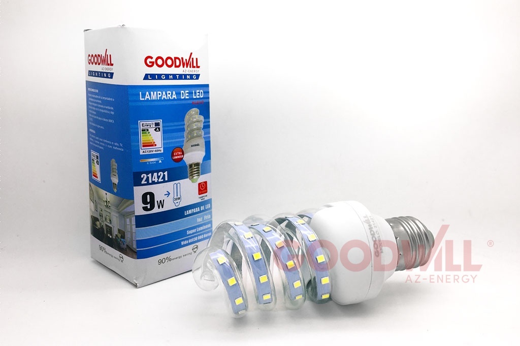 FOCO ESPIRAL DE LED 9W