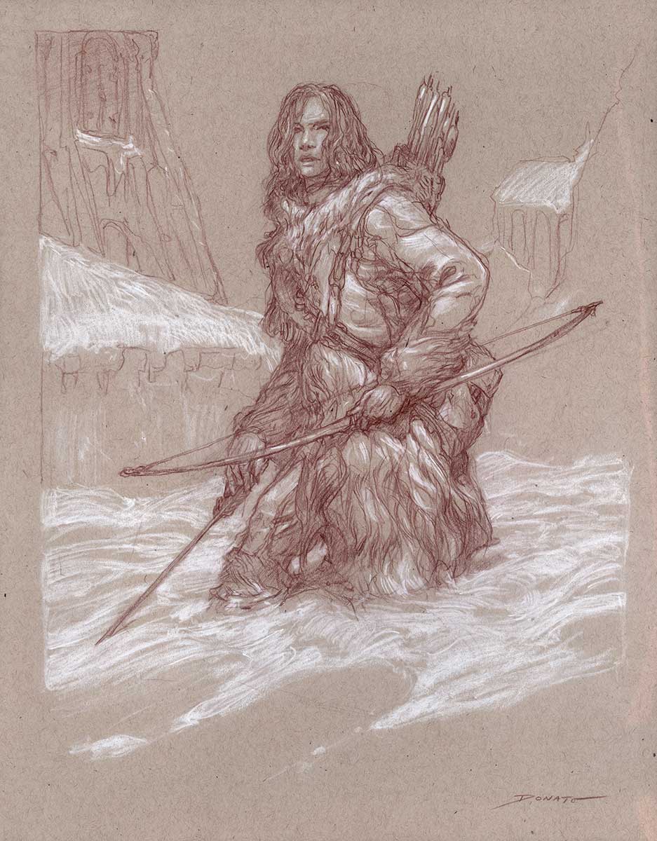 Ygritte
14" x 11"  Watercolor and chalk on toned paper
private collection