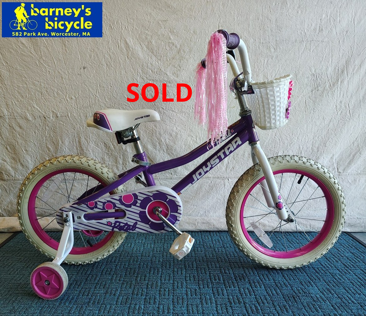 Joystar Petal
Wheel Size: 16"/ Ages 4-6 Speeds: 1spd
Price: $89.00 (Professionally Tuned)
