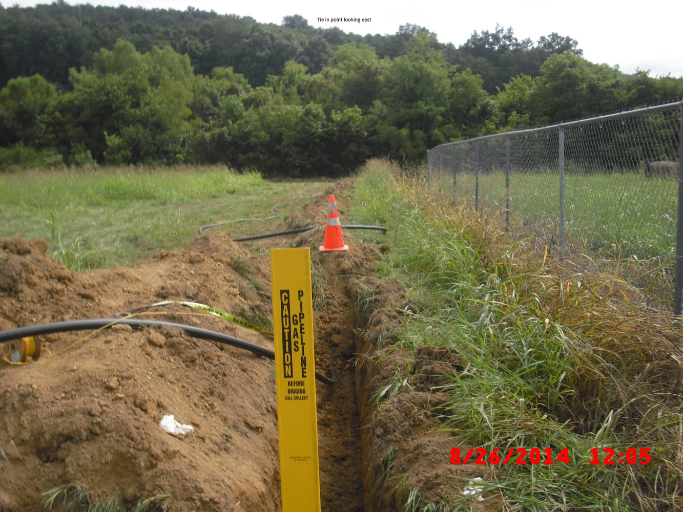 Tie In Point Looking East
