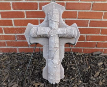 (76A) "Concrete" Patchwork Cross
On Easel 
$60.00