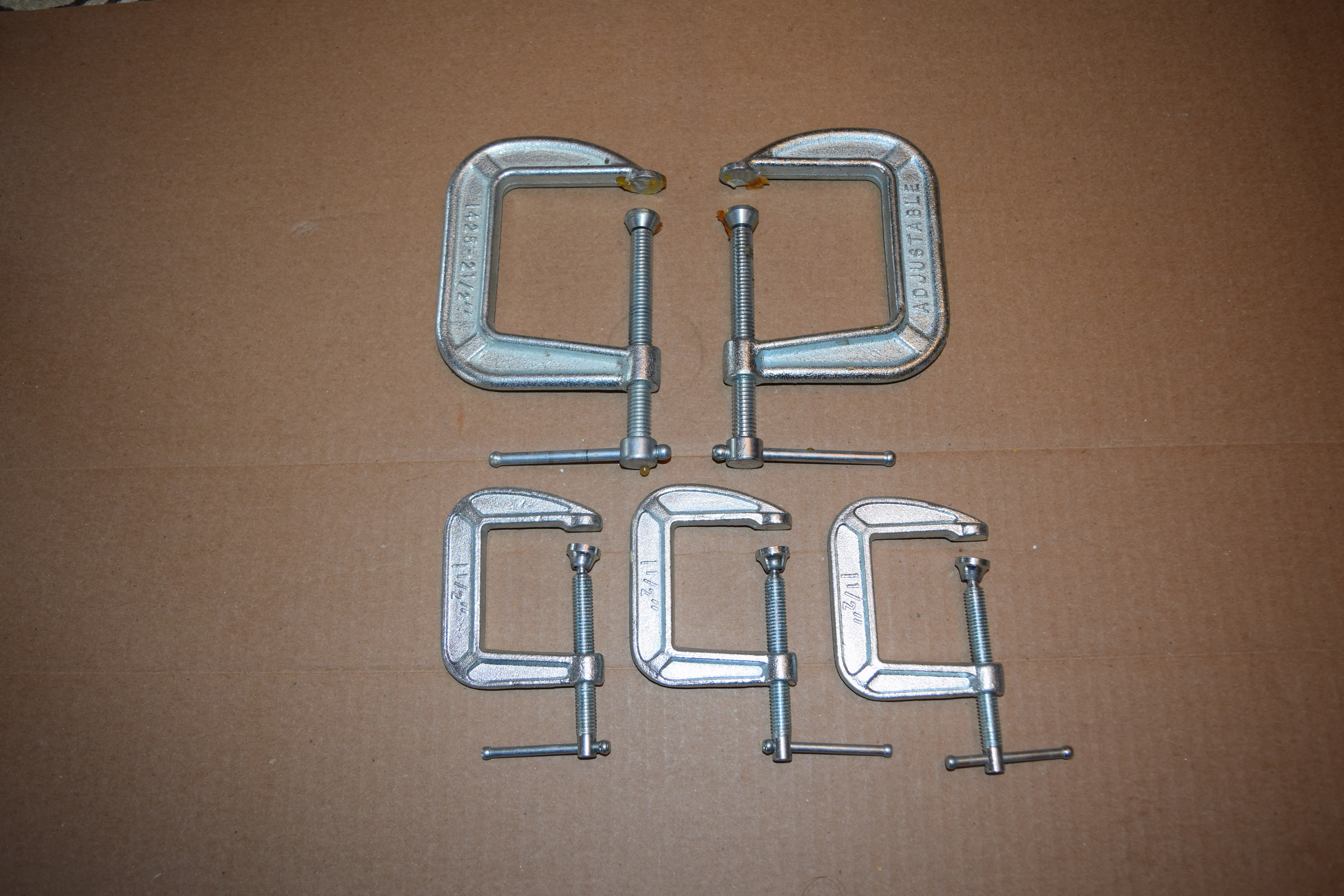 70.	Clamps (2-1/2” x2, 1-1/2 x3)