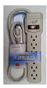 Multitoma 6 salidas C/Polo A T 
100Cm Osblack Cod-18428
