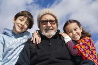 Childrens with Old Man Childrens with Old Man