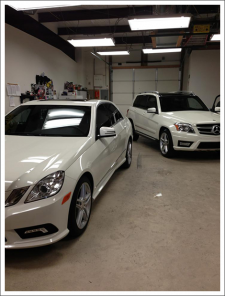 Image of tinted mercedes cars||||