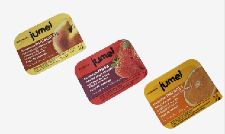 Mermeladas Jumel 360/1
Códigos: Melocoton 857, 
Fresa 840, Naranja 847