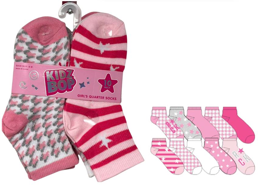 GZ1453-659-CKK-M
10PK QUARTER SOCKS FOR GIRL 6-8 KIDZ BOP
191153586753

72 CS PACK