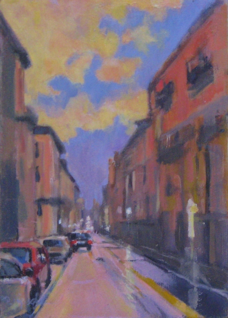 Hipschen, Sicily Sunset, 7"x 5" Oil