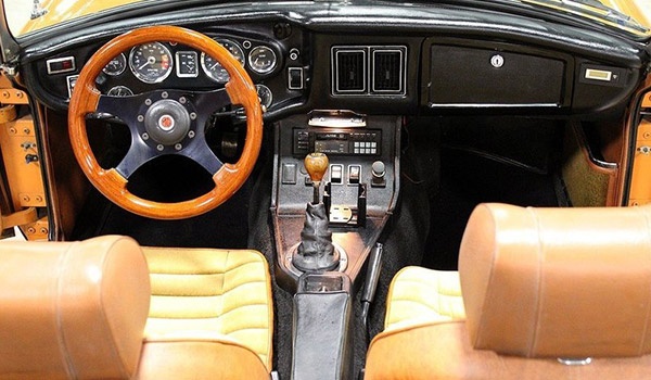 Inside a Vintage Car