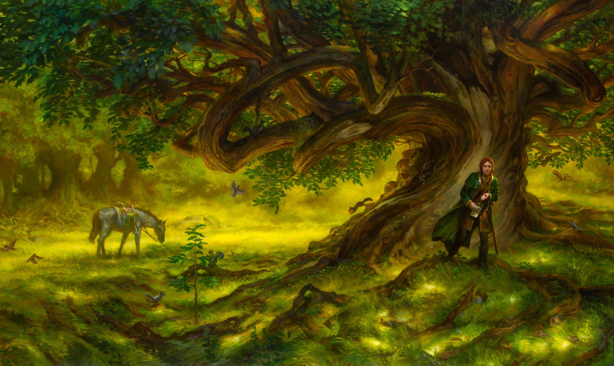 Spirit of the Wood
cover art for the novel by Kristen Britain
21" x 36"  Oil on Panel 2023
prints available in the store