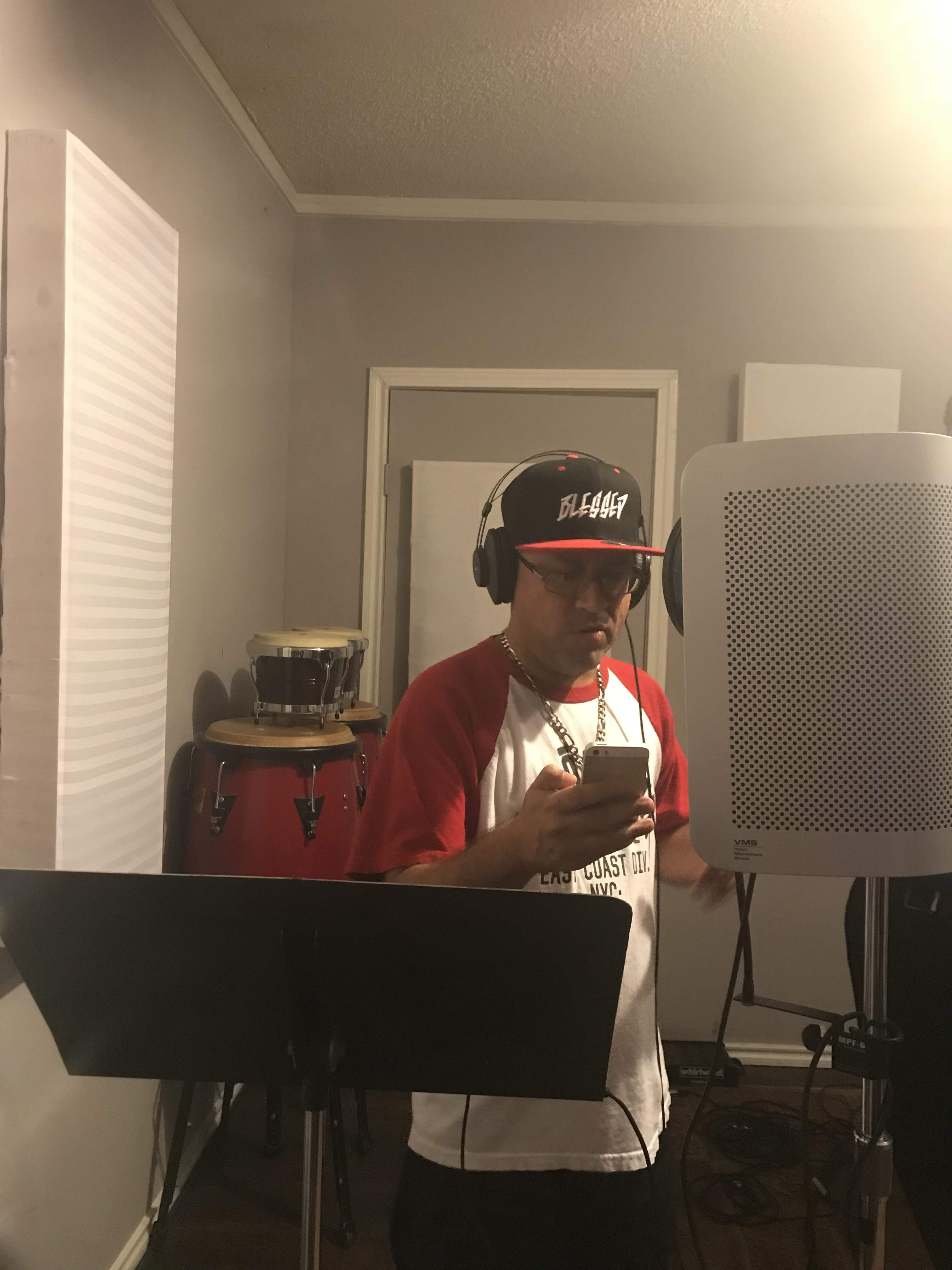 In The Recording Studio, Harlingen, Tx.