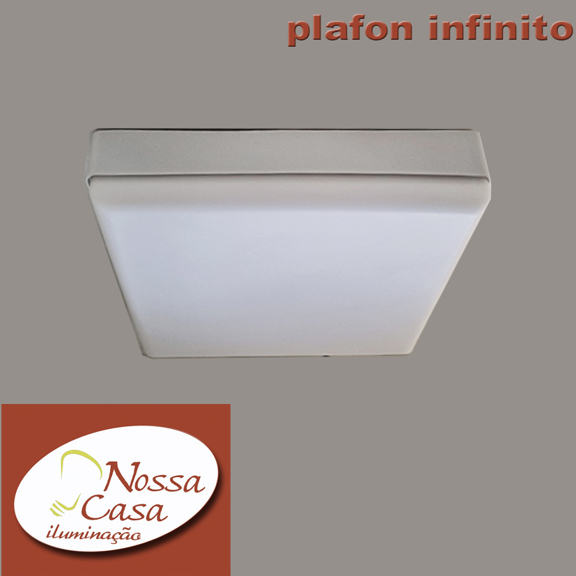 Exemplo de montagem do painel infinito quadrado para virar plafon