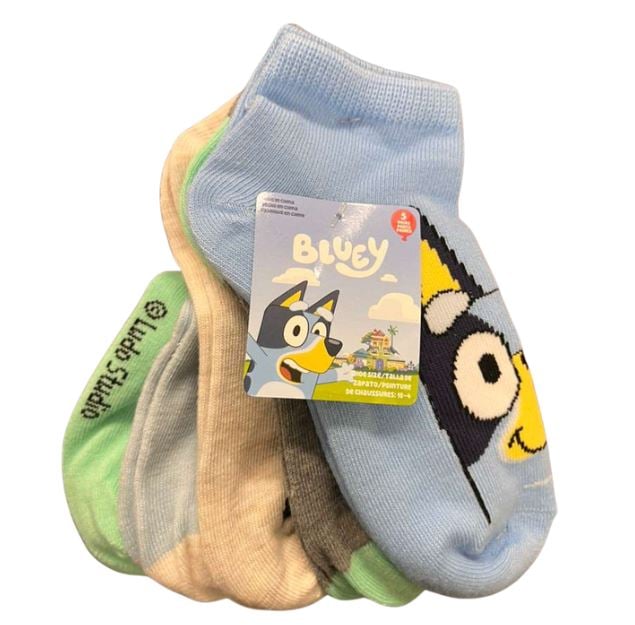 43QF006BQSZA-BLU
5PK KIDS LOW CUT SOCKS BLUEY (4-6)
UPC; 193159246396
60 CS PACK
