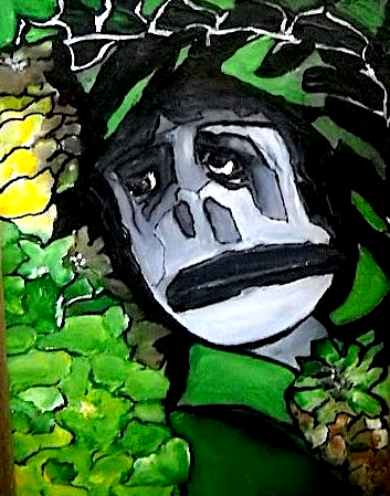 Death. 13 x 17. Framed. Paint on canvas All artwork copyrighted©.