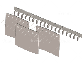 12" Strip Curtain 67%  Overlap