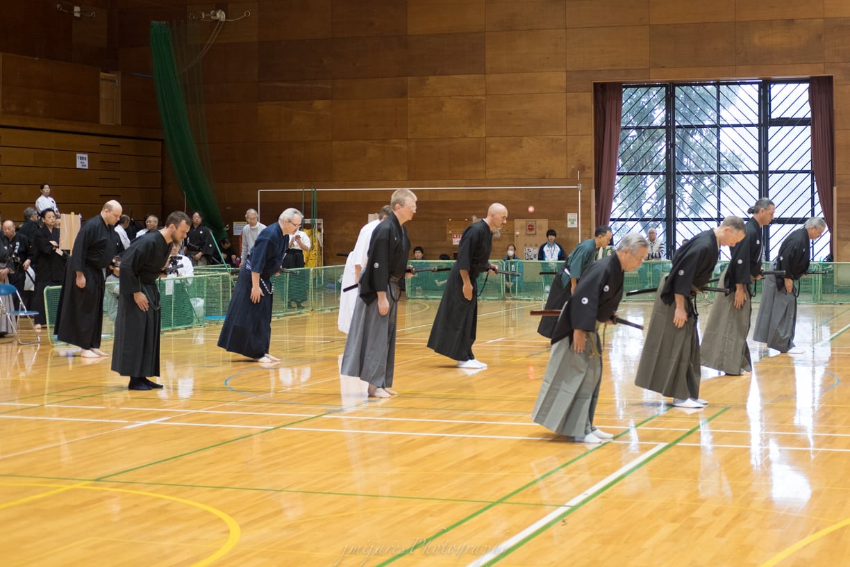 Toyama Ryu Embu - participants from UK, San Diego, D.C., Maryland, South Africa, Australia - 2 members from Kenshinkan Dojo.
