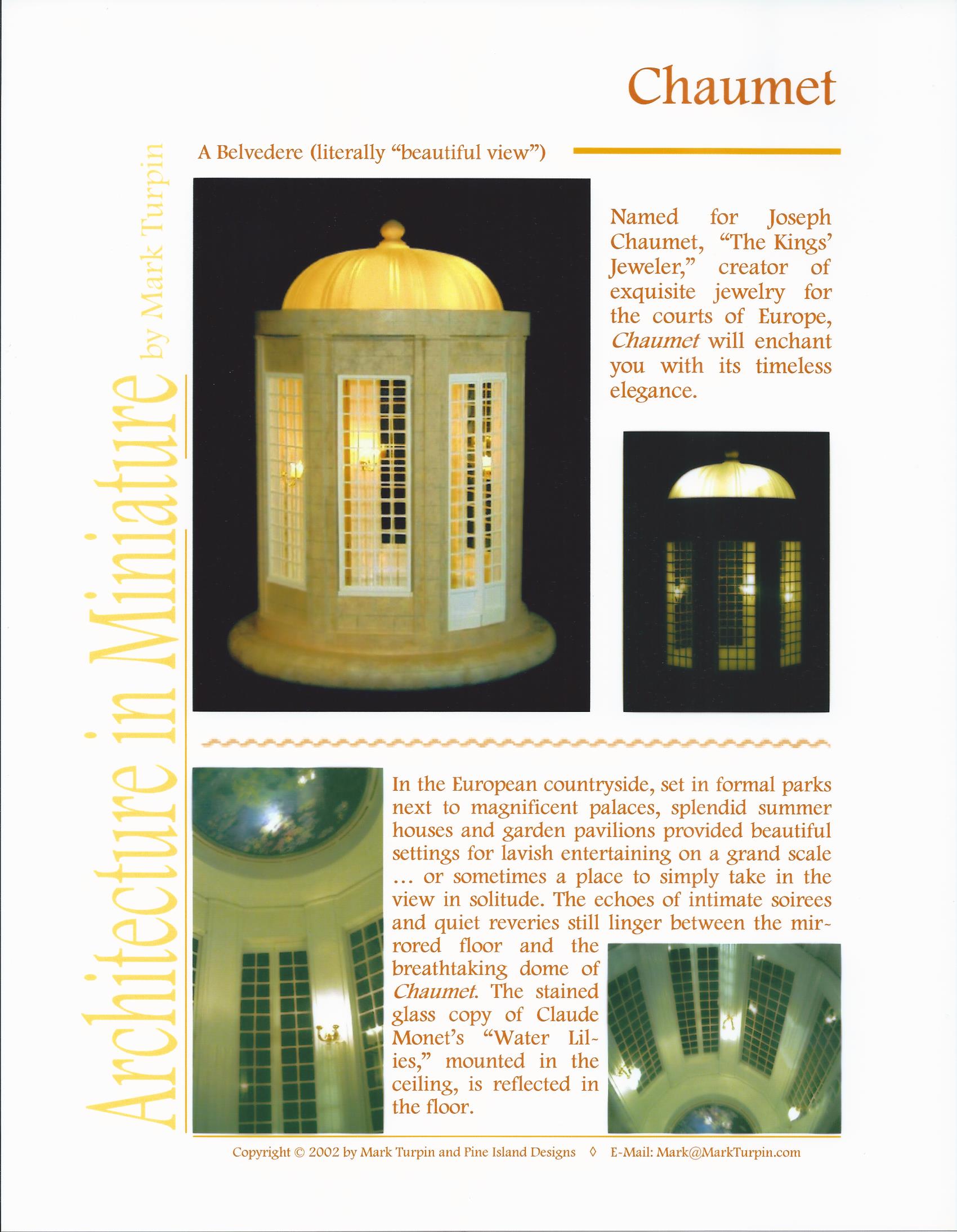 The Belvedere 'Chaumet'
15" base, 22" high