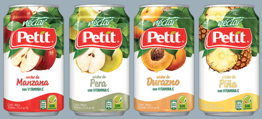 Jugos Petit Melocotón 24/330 ml 
Código: 10933

Jugos Petit Manzana 24/330 ml 
Código: 10467

Jugos Petit Pera 24/330 ml 
Código: 10468

