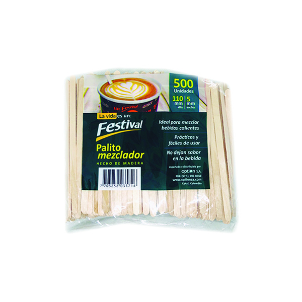 Palito Mezclador Madera