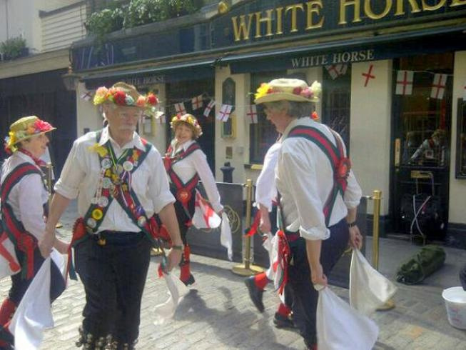 Dancing outside The White Horse, Carnaby St
